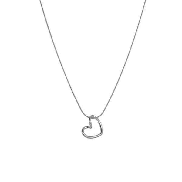 Wholesale Retro Simple Style Heart Shape Titanium Steel Plating Necklace