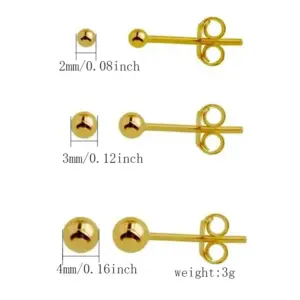 Gold / 2/3/4mm set