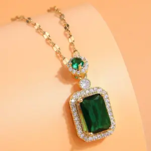 Inlaid Zirconium Emerald / Green