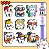 Wholesale Random 100pcs Tooth Protection Beads DIY Handmade Soft Glue Pen Beads