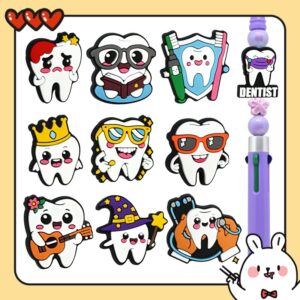 Wholesale Random 100pcs Tooth Protection Beads DIY Handmade Soft Glue Pen Beads
