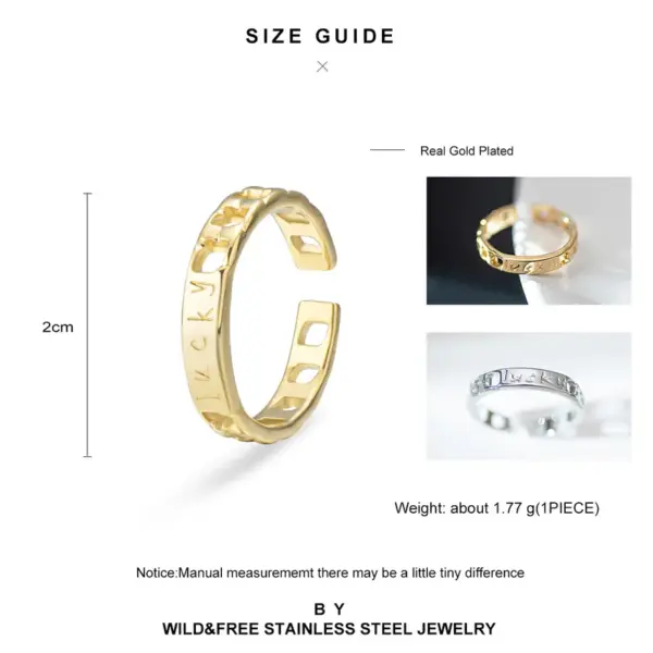 PVD Coated 18K Gold Real Gold Plated Geometric 304 Stainless Steel Simple Style Waterproof Non Tarnish