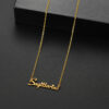 oly-6c3db02c4f4ae9b635c011c00893a599 Wholesale European and American Cross-Border Stainless Steel Twee Contions English Jewelry Aessories New Women's Simple Single Stacking Necklace
