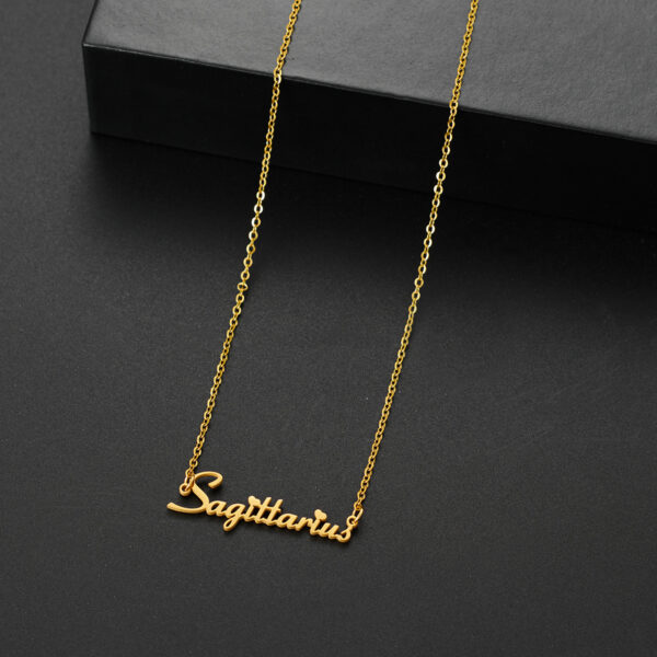 oly-6c3db02c4f4ae9b635c011c00893a599 Wholesale European and American Cross-Border Stainless Steel Twee Contions English Jewelry Aessories New Women's Simple Single Stacking Necklace