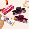 Wholesale Handmade Bohemian Shark Clip with Western Cowboy Cowhead Square Leather Grip