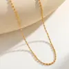 Wholesale Vacuum Plated 18K Gold Stainless Steel Basic Style Necklace For Women Casual Indoor Outdoor Wear Lobster Clasp Geometric Pattern