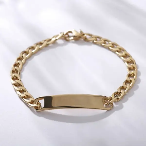 Wholesale Vacuum Plating Real Gold Plated Geometric 304 Stainless Steel Fashion Waterproof Non Tarnish Bracelets