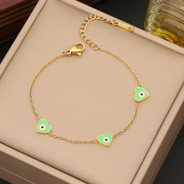 Wholesale Stainless Steel 18K Gold Plated Commute Plating Heart Shape Bracelets