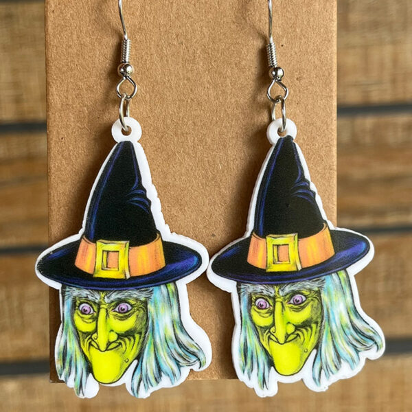 Wholesale Halloween Retro Night Acrylic Earrings