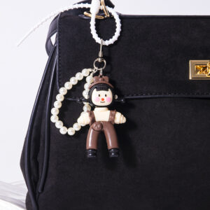 Split multi-girl pendant-brown overalls