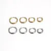 1 Piece Stainless Steel Stone-Free Ear Cartilage Rings & Studs Solid Color Plating 18K Real Gold Plated
