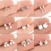 Wholesale Ion Plating (IP) 18K Gold Real Gold Plated Heart Shape Flower 304 Stainless Steel Fashion Waterproof Non Tarnish Ear Studs