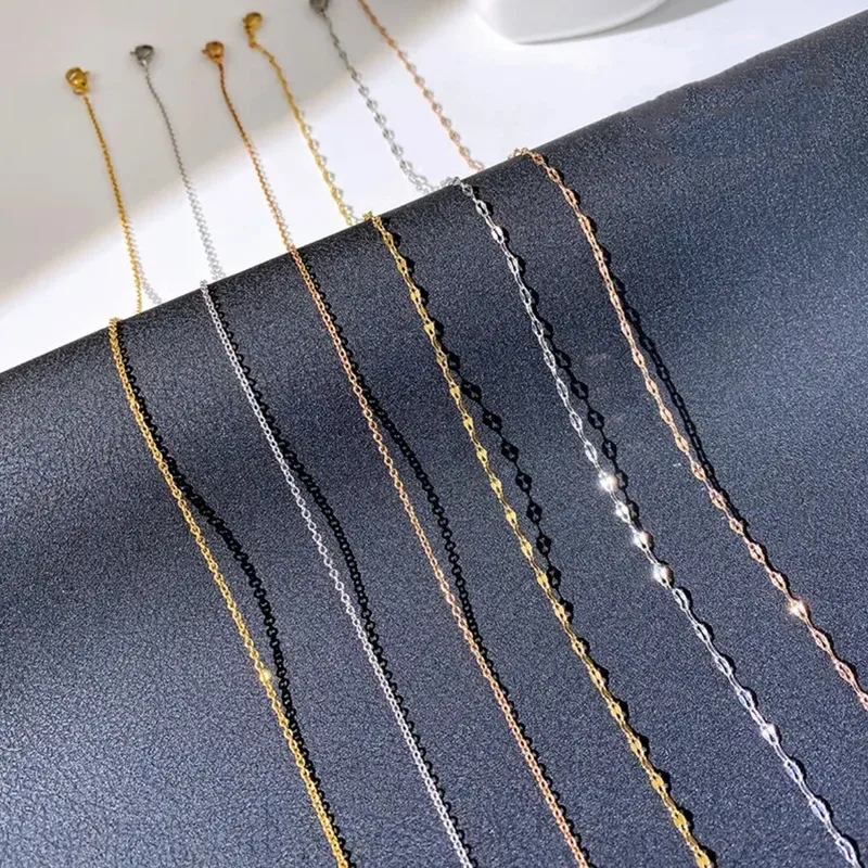 Wholesale Simple Style Geometric Titanium Steel Chain Necklace