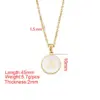Fashion Round Stainless Steel Pendant Necklace