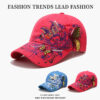Wholesale Cross-Border Popular Hat for Women in Autumn and Winter Fashion Sequined Butterfly Embroidered Baseball Cap Embroidered Peaked Cap Sun Protection Sun Hat
