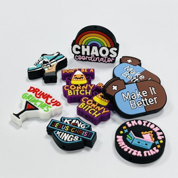 Wholesale Silicone Cartoon DIY Letter Focus Beads