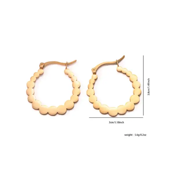Wholesale 1 Pair Classic Style U Shape Geometric Irregular Plating Titanium Steel Earrings