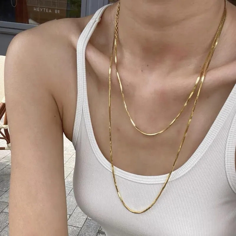 Wholesale Vintage Style U Shape Titanium Steel Plating Necklace