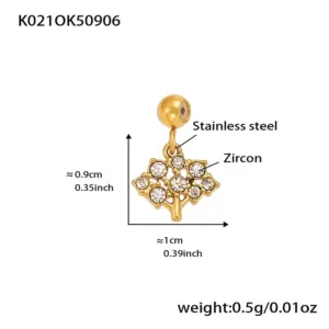 K021-Golden Apple Tree Zircon Pendant