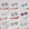 Wholesale 1 Pair Fashion Flower Inlay Copper Zircon Ear Studs