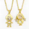 Wholesale Copper Cable Chain Plating Doll Necklace