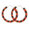 Wholesale Halloween color-blocked rhinestone hoop earrings
