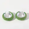 Wholesale 1 Pair Nordic Style Lady Tropical C Shape Inlay 304 Stainless Steel CCB Zircon Ear Studs
