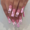oly-6c93ad5c542898368f5695834ec3c00c Wholesale Cross-border hot new technology Europe and the United States to wear a sweet cool flower bow long square fake nails finished