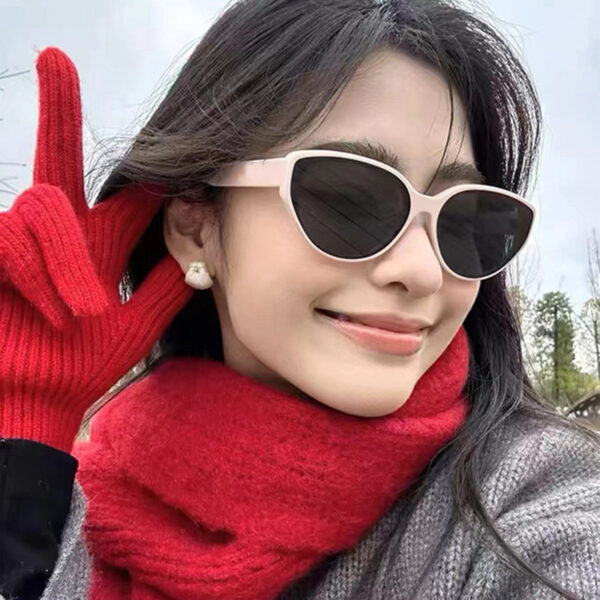 Wholesale 2024 new gm sunglasses women's retro cat's eye high-grade sunscreen fashion street shot small frame UV protection sunglasses