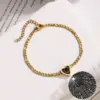 Wholesale Vacation Classic Style Heart Shape 304 Stainless Steel Cable Chain Bracelets In Bulk