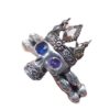 oly-6ca25d769eab86fe81074b1d70346b3e Wholesale Chiba King Skull Ring Thai Sier Blue Purple Zirconium Women's Trendy Light Luxury Niche Design Exquisite High-end Cold Style