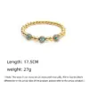 Wholesale Ig Style Devil's Eye Copper Beaded Plating Inlay Zircon 18k Gold Plated Bracelets