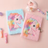 Wholesale Cartoon Unicorn Plush Notebook with Lock