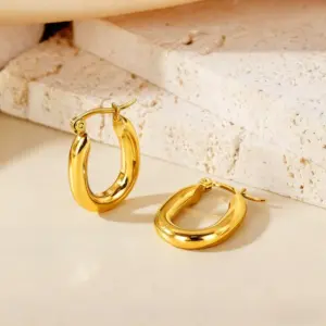 YX4TY Ear Clip Style Gold 23mm