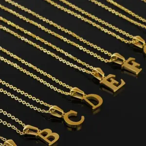 Wholesale Simple Style Letter Stainless Steel Plating Pendant Necklace