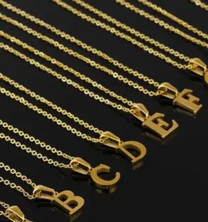 Wholesale Simple Style Letter Stainless Steel Plating Pendant Necklace