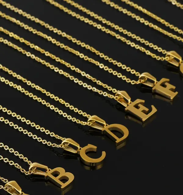 Wholesale Simple Style Letter Stainless Steel Plating Pendant Necklace