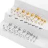 Wholesale 18K Gold Plated 316L Stainless Steel Ion Plating (IP) Zircon Round Waterproof Non Tarnish Surgical Steel Nordic Style Simple Style Classic Style Ear Studs Cartilage Earrings For Unisex