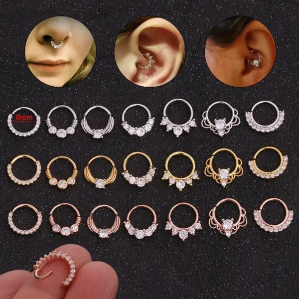 Wholesale Ear Cartilage Rings & Studs Ethnic Style Geometric Copper