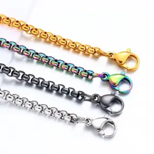 Wholesale Simple Style Geometric Stainless Steel Plating Necklace 1 Piece