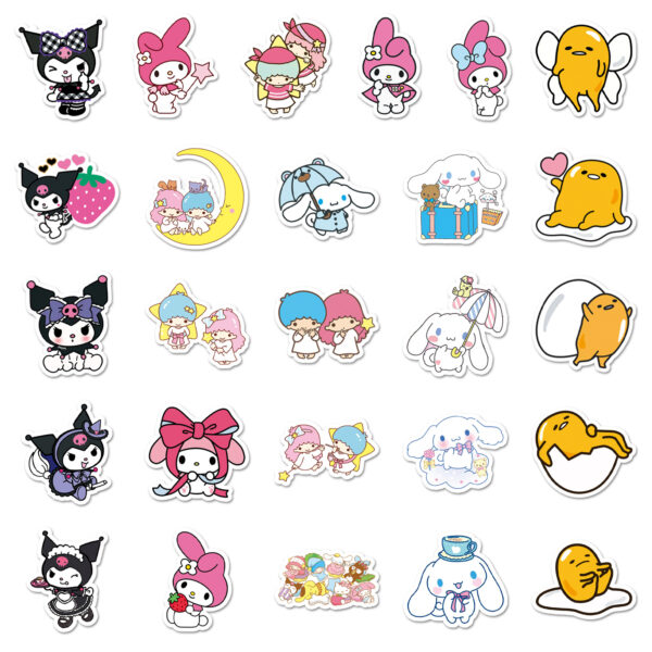 Wholesale 51 Sanrio Cartoon Cute Kulomi Pudding Dog Parchal Dog Trunk Water Cup Guitar Skateboard Sticker
