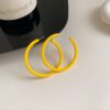 Wholesale Hyun-tasteful style classic big hoop earrings online popular C- shaped candy color fashion personality simple fresh temperament versatile women