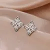 Wholesale 1 Pair Simple Style Classic Style Witches Knot Solid Color Plating 304 Stainless Steel Ear Studs