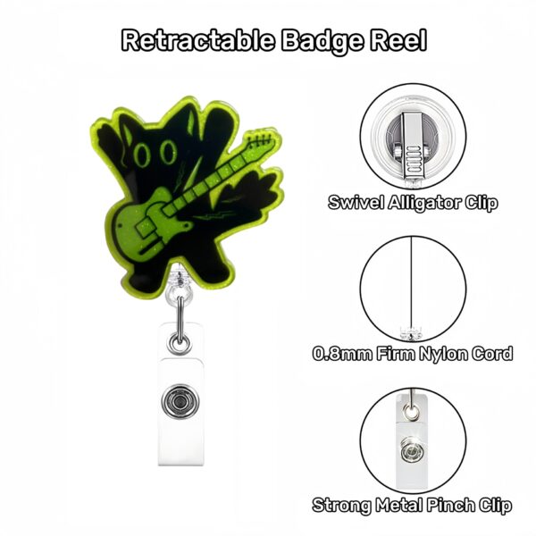 Wholesale Rock bear easy pull buckle new loose powder cartoon animal acrylic retractable certificate badge clip cross-border source