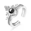 Wholesale Copper Plating Crown Artificial Gemstones Copper Rings