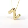 Wholesale Simple Style Classic Style Letter Copper 18k Gold Plated Pendant Necklace In Bulk