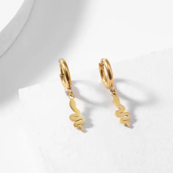 Fashion Animal 304 Stainless Steel No Inlaid 18K Gold Plated Earrings