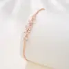 Wholesale Elegant Lady Geometric Copper 18k Gold Plated Zircon Bracelets In Bulk