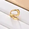 Wholesale Jewelry Vacation Simple Style Solid Color 304 Stainless Steel Plating Rings
