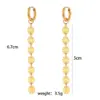 Wholesale PVD Coated Real Gold Plated 18K Gold Snowflake 304 Stainless Steel Fashion Waterproof Non Tarnish Drop Earrings